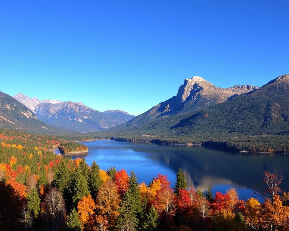 Berge und Seen in Lake Placid, New York