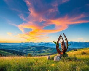 Berglandschaften und Kunst in Missoula, Montana