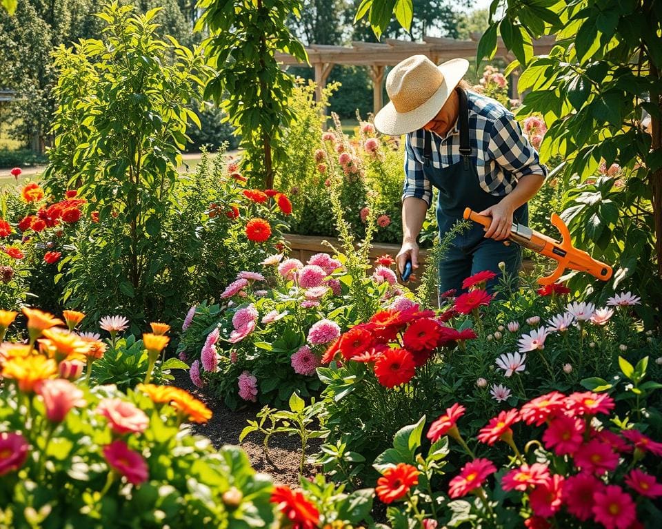 Gartenpflege im Sommer