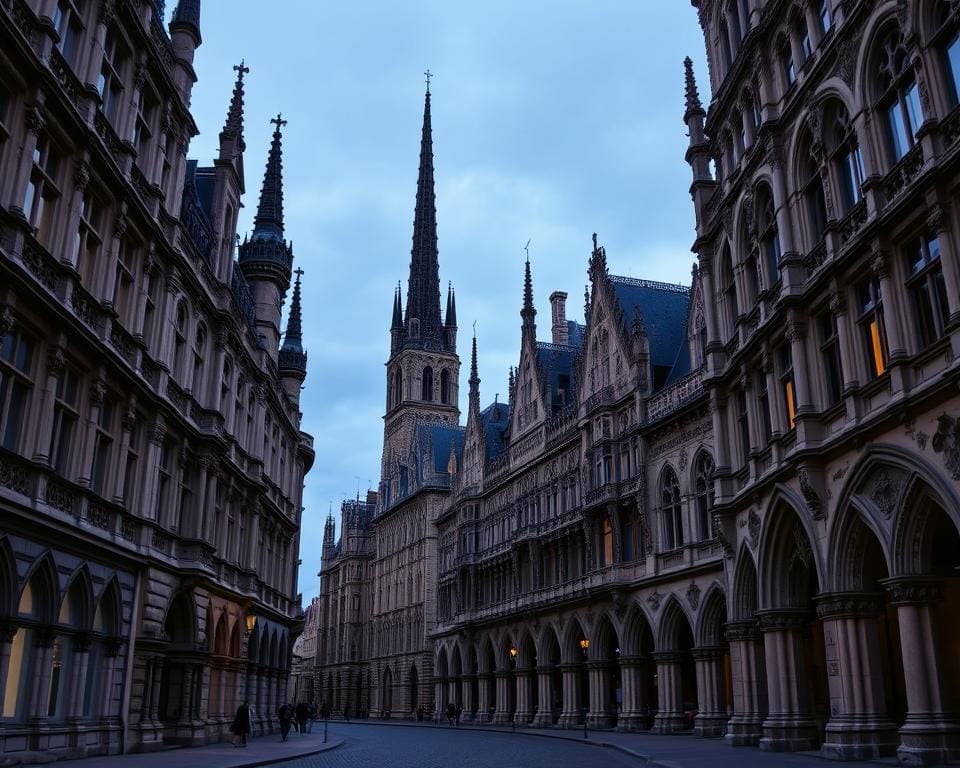 Gotische Fassaden in Bordeaux, Frankreich