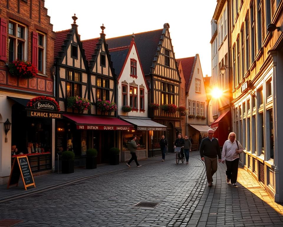 Historische Gassen in Brügge, Belgien