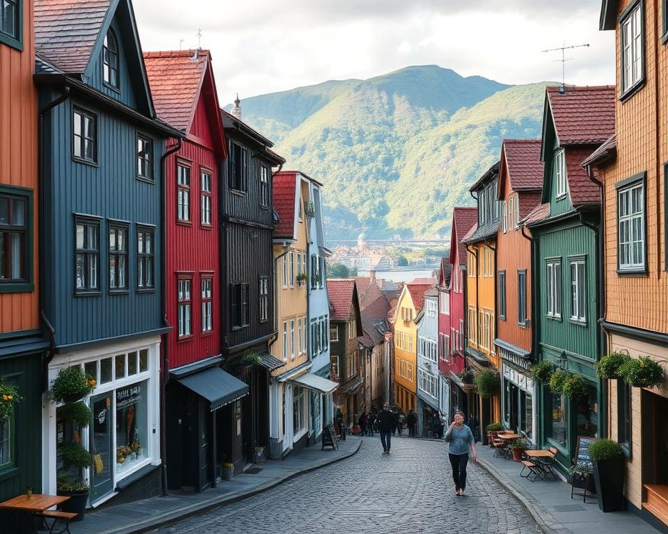 Historische Viertel in Bergen, Norwegen