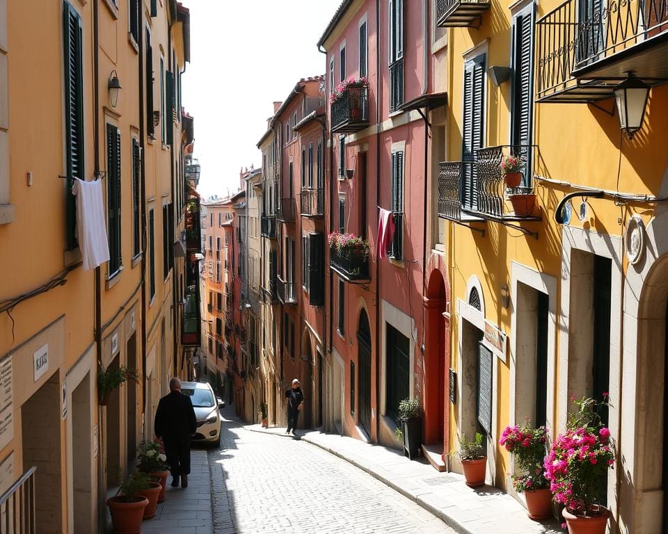 Historische Viertel in Genua, Italien