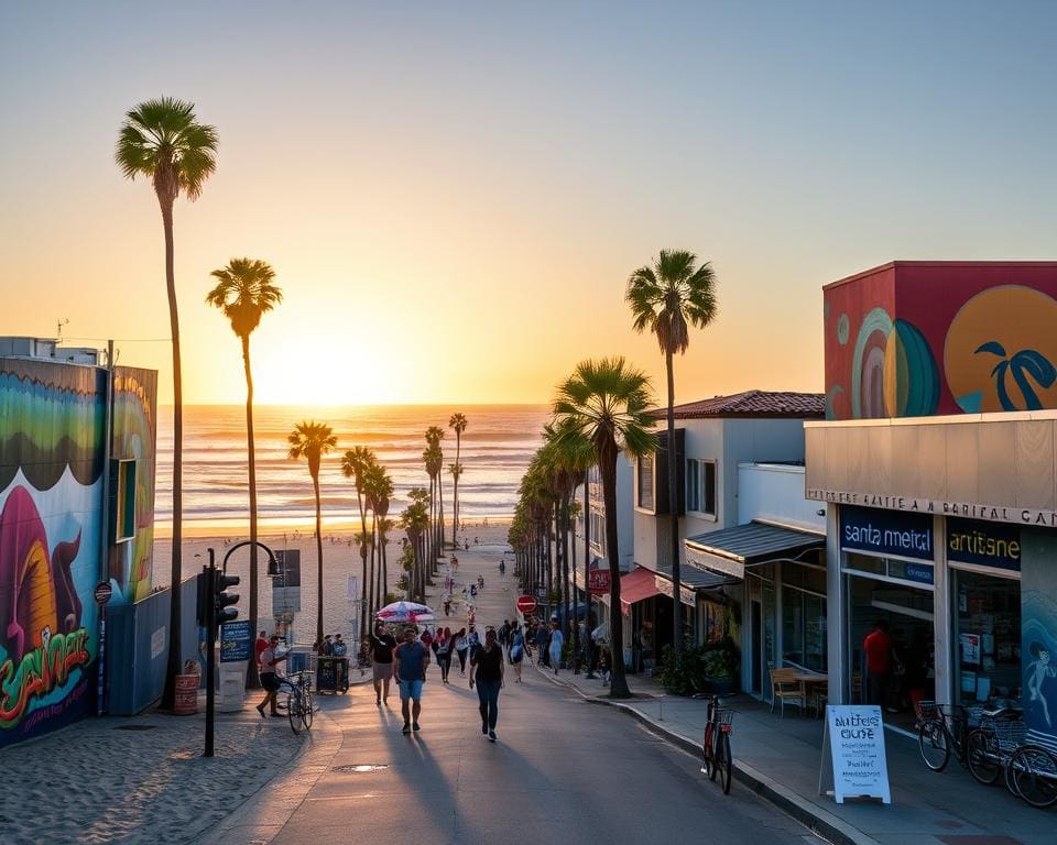 Kreative Viertel und Strände in Santa Monica, Kalifornien