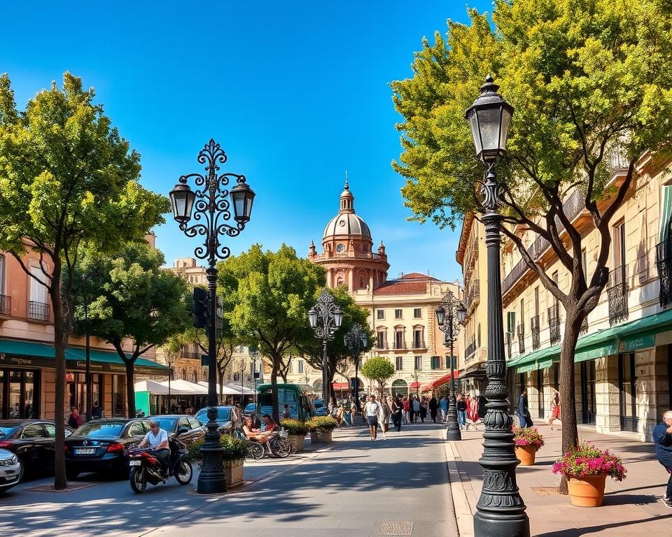 Prachtvolle Boulevards in Zaragoza, Spanien