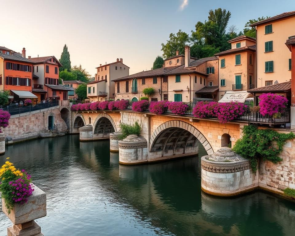 Romantische Brücken in Verona, Italien