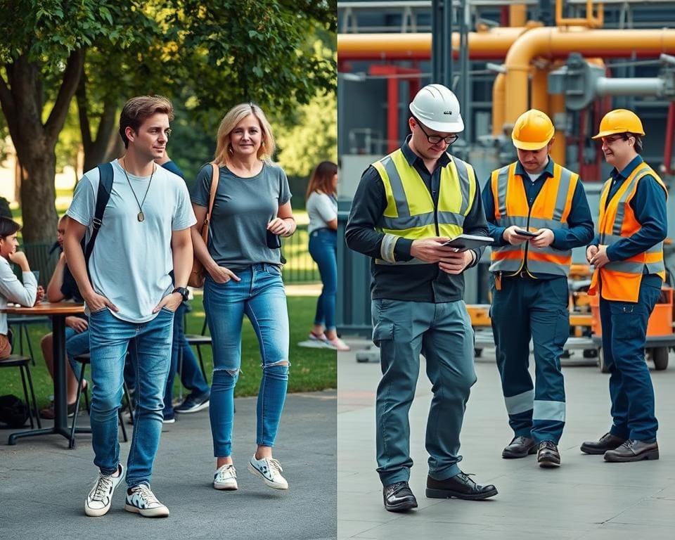 Was unterscheidet Freizeitkleidung von Arbeitskleidung?