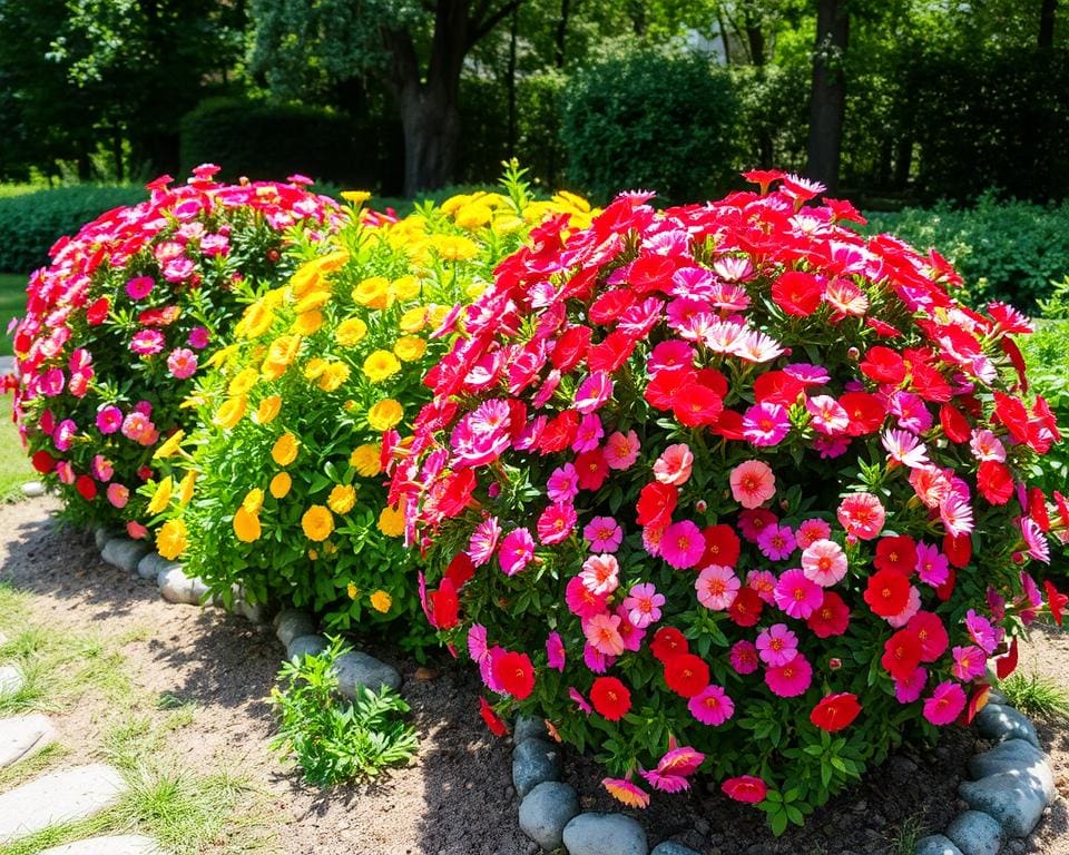 Farbige Sträucher im Garten