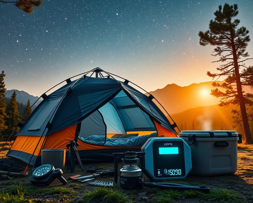 Intelligente Campingausrüstung mit GPS