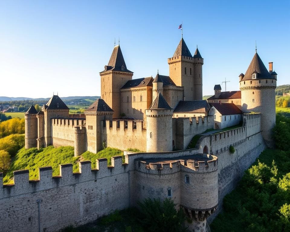 Mittelalterliche Burgen in Carcassonne, Frankreich