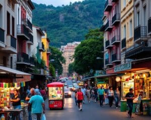 Pulsierende Straßen in Bogotá, Kolumbien