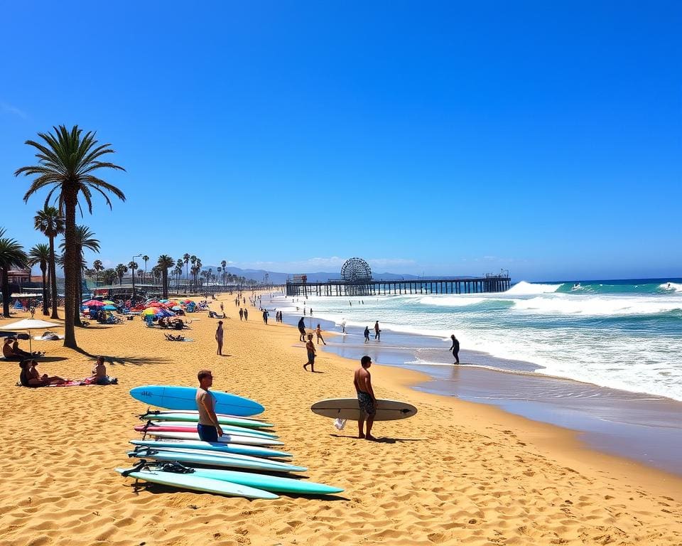 Surfen und Strandkultur in Santa Cruz, Kalifornien