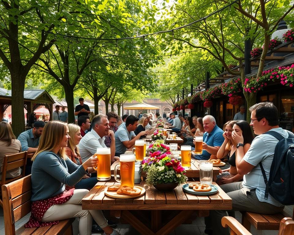 Biergarten Atmosphäre