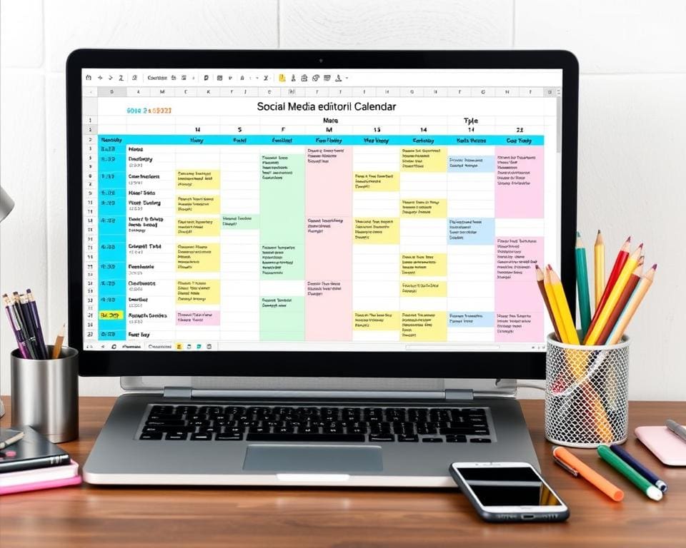 Excel-Vorlage für deinen Social Media Redaktionsplan