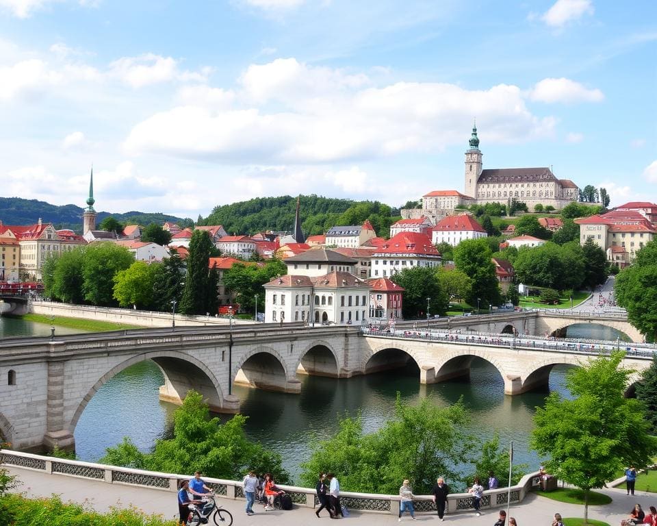 Historische Wahrzeichen in Ljubljana, Slowenien