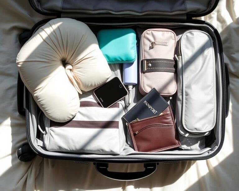 Reiseaccessoires, die in jedem Koffer Platz finden