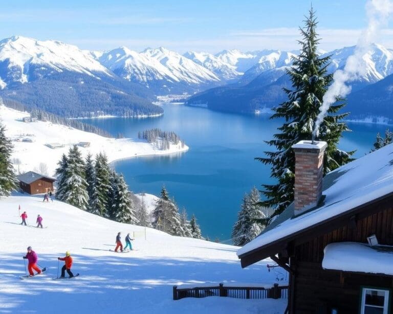 Zell am See: Wintersport mit Blick auf den See