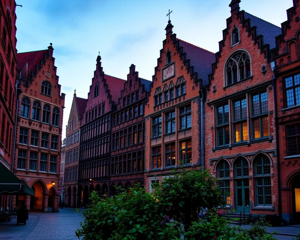 Gotische Fassaden in Lübeck, Deutschland