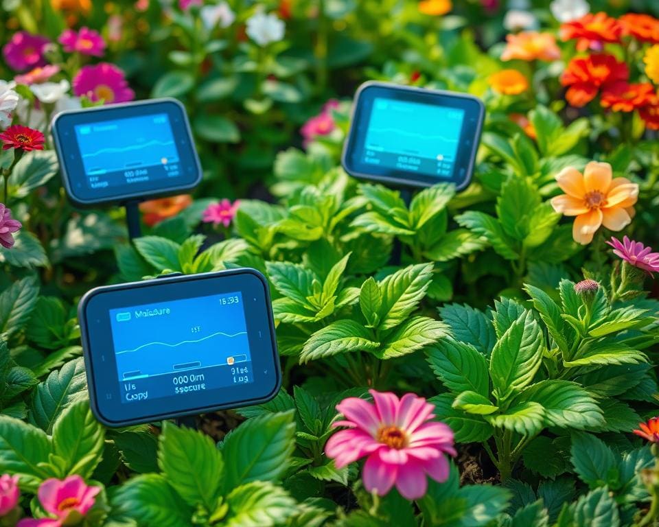 Intelligente Gartensensoren für Pflanzenpflege