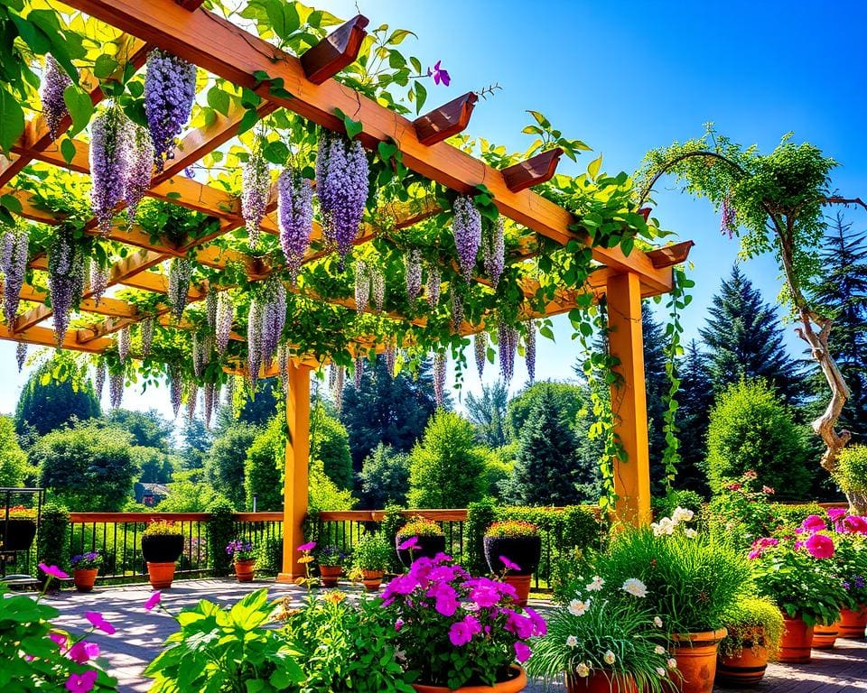 Kletterpflanzen für die Pergola: So begrünen Sie Ihre Terrasse