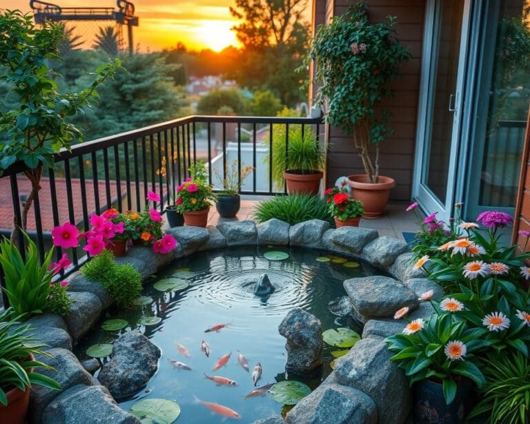 Miniteiche für Balkon und Terrasse: Kleine Wasserwelten gestalten