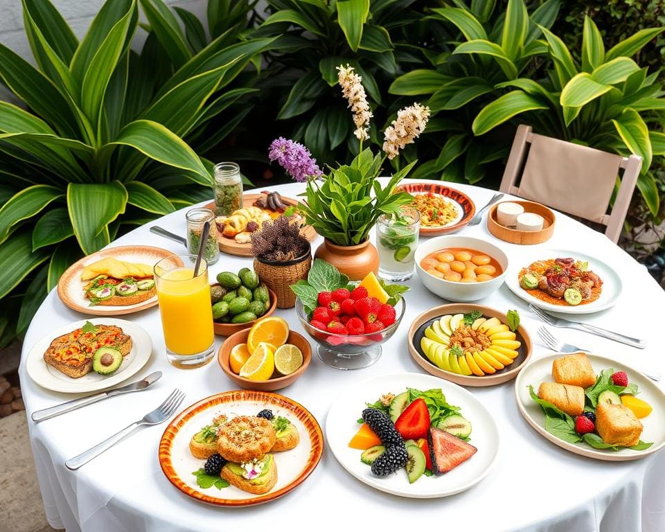 Vegetarische und vegane Angebote im modernen Brunch