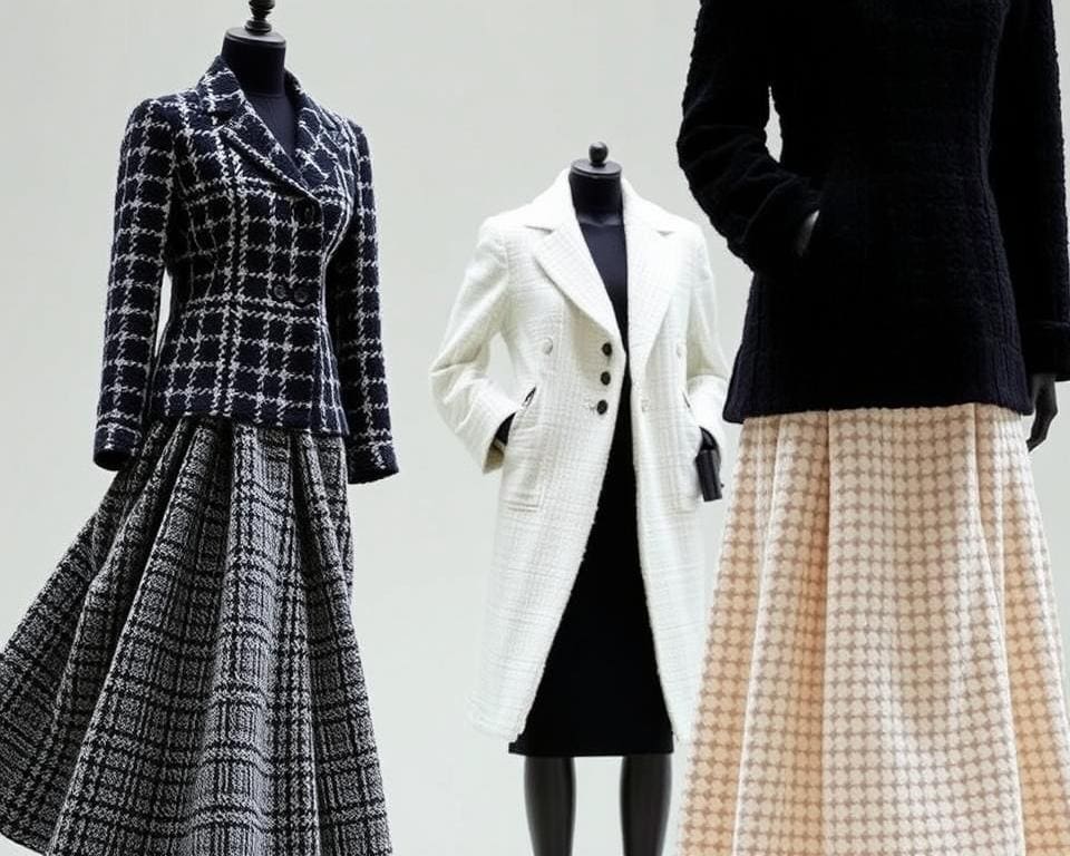 zeitlose Designs von Chanel im Tweed-Stil