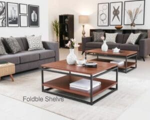 Multifunktionale Couchtische mit klappbaren Ablagen