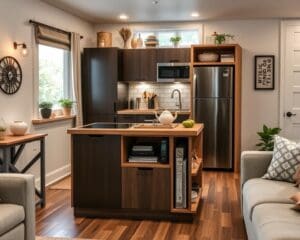 Multifunktionale Kücheninseln für kleine Wohnbereiche