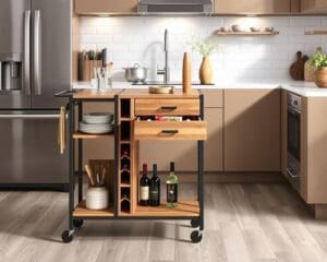 Multifunktionale Küchenwagen für kleine Küchen