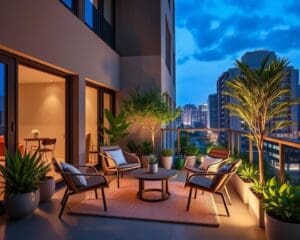 Outdoor-Möbel-Sets aus recyceltem Material für Balkone