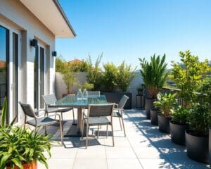 Outdoor-Möbel aus Aluminium für pflegeleichte Terrassen