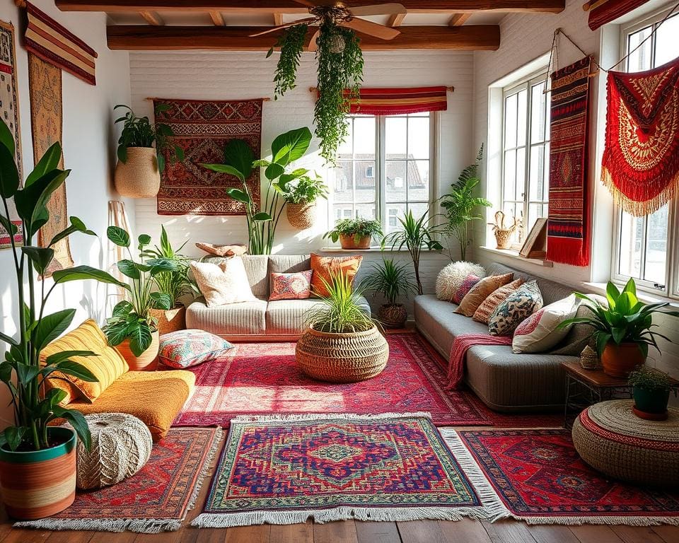 Teppiche im Boho-Look für ein lebendiges Ambiente