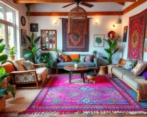 Teppiche im Boho-Stil für farbenfrohe Wohnideen