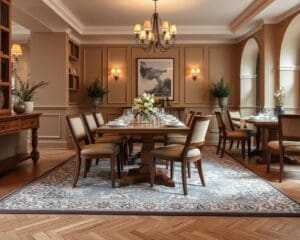 Teppiche in gedeckten Tönen für harmonische Esszimmer