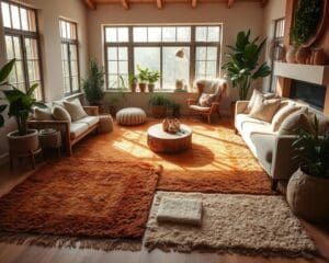 Teppiche in warmen Erdtönen für einladende Wohnbereiche