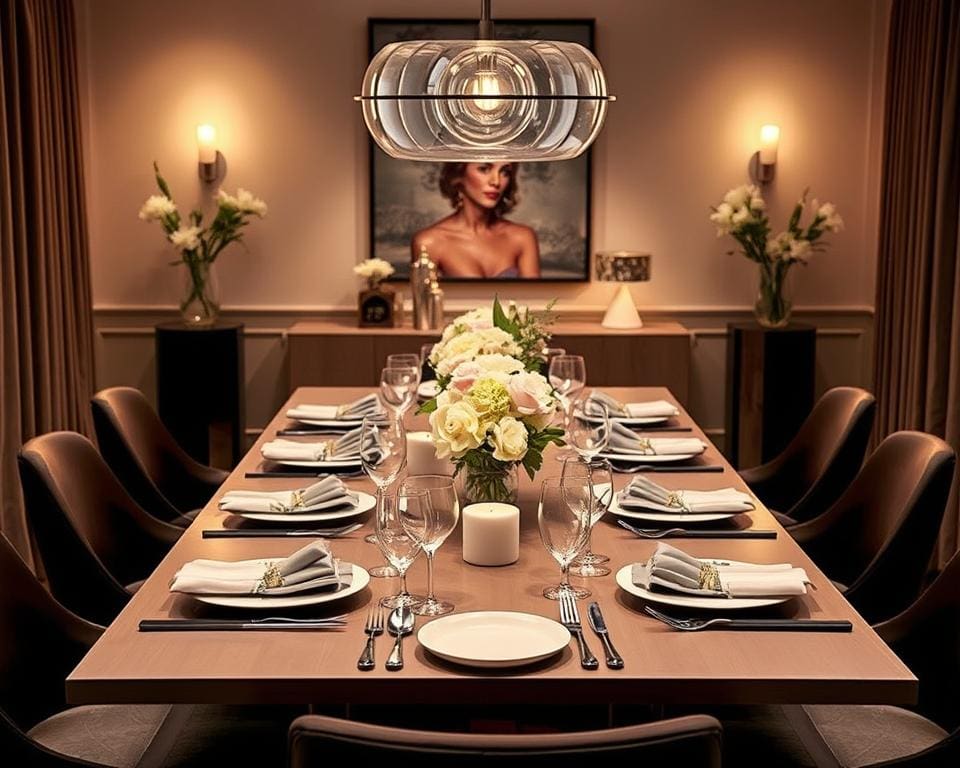 Tischdekoration für stilvolle Dinnerpartys