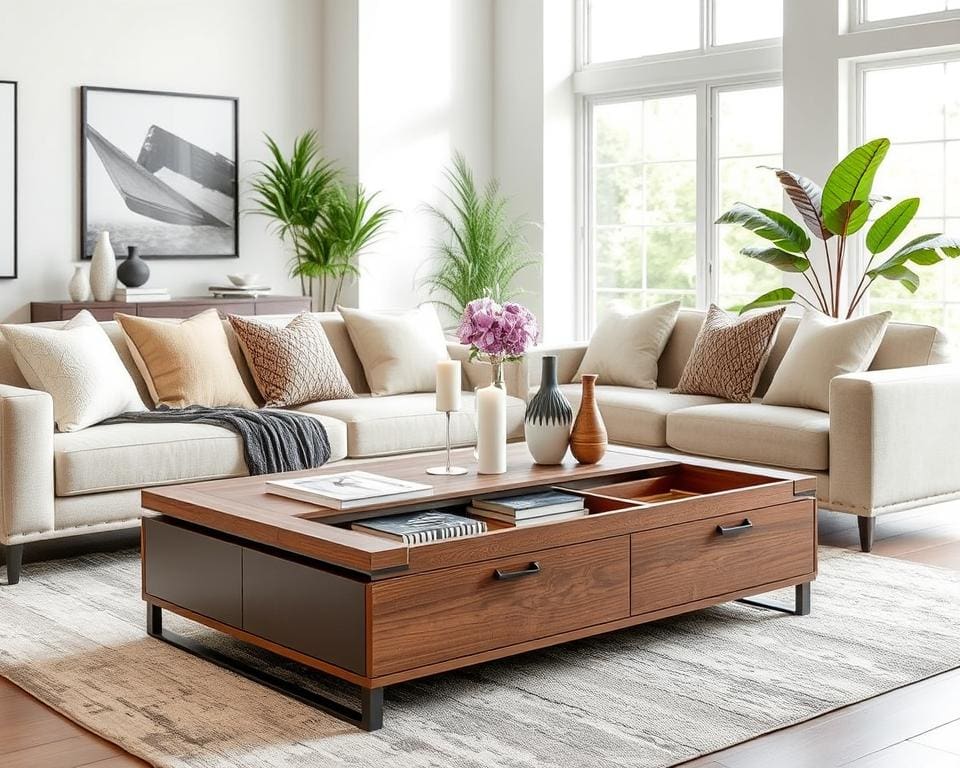 Wohnzimmertisch mit Stauraum Wohnzimmertisch mit Stauraum