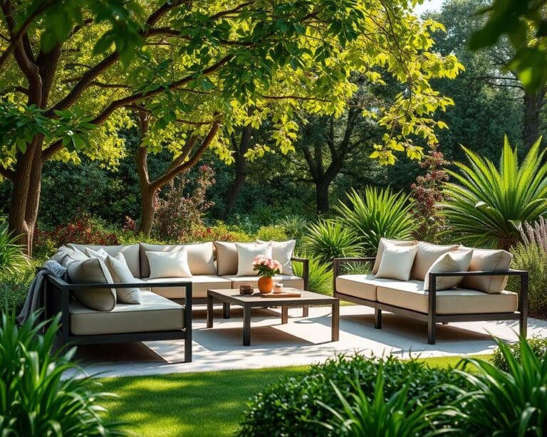 Outdoor-Sofas aus wetterfesten Materialien
