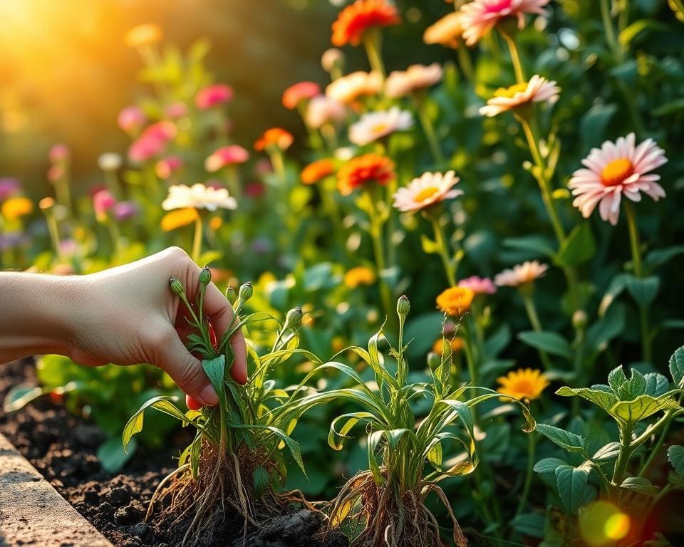 Was tun gegen Unkraut im Blumenbeet?
