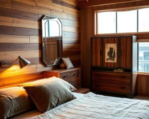 Wie kombinierst du Holz und Metall im Schlafzimmer?