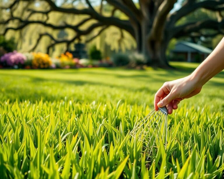Wie pflegt man Rollrasen richtig im Frühling?