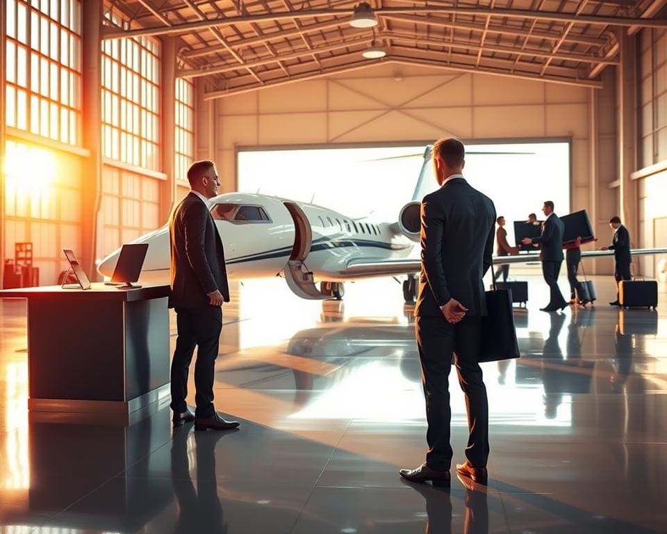 Ablauf Einchecken Privatflugzeug