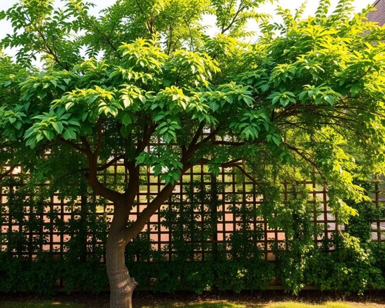 Warum ist ein Spalierbaum ideal als Sichtschutz?