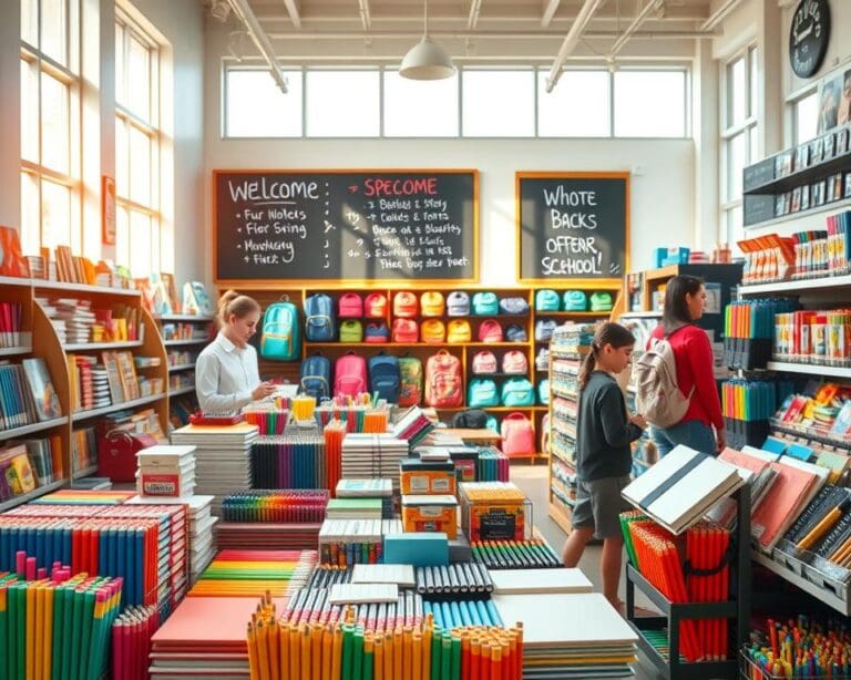 Was bietet ein Schreibwarenladen im Schulstart?