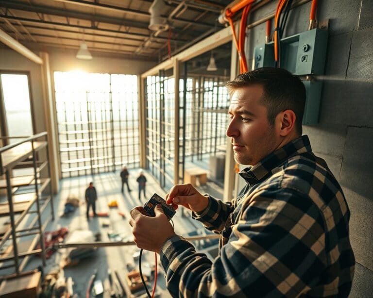 Der Arbeitsalltag eines Elektrikers auf der Baustelle