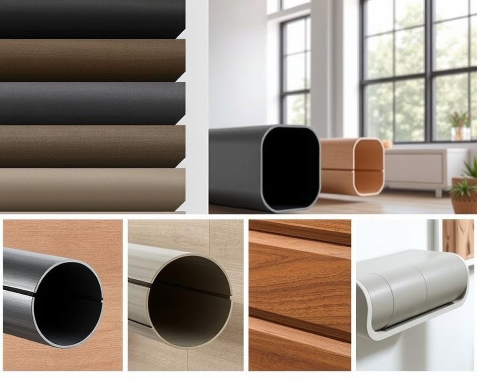Designs und Farben von Heizungsrohrverkleidungen