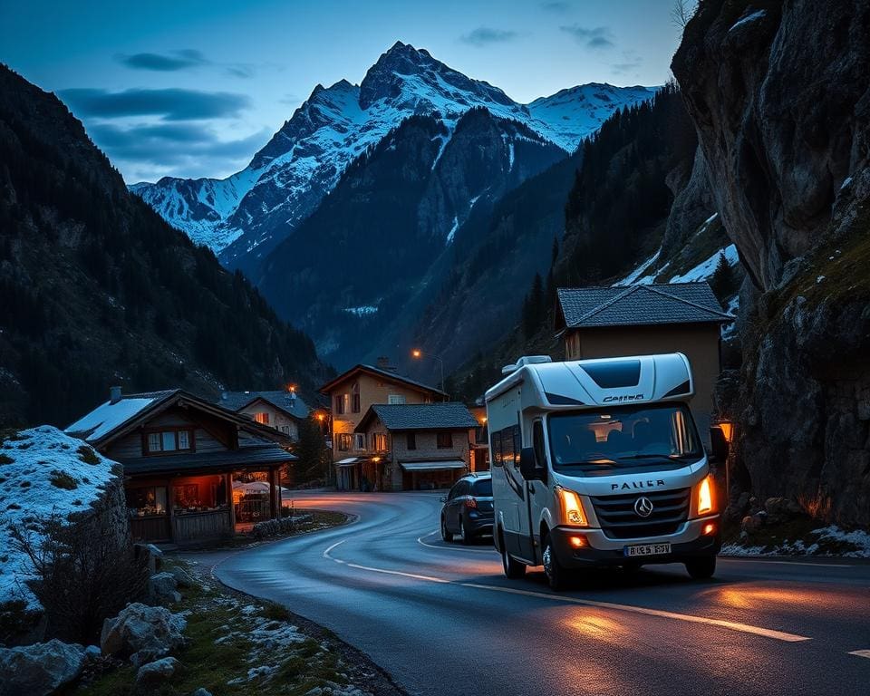 Routenplanung für Wohnmobilreisen in bergigen Gebieten