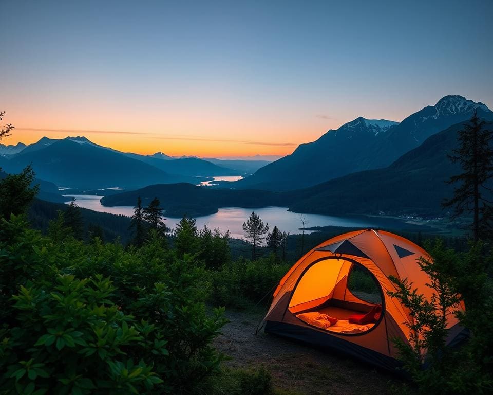 Übernachten im Zelt Norwegen erlaubt