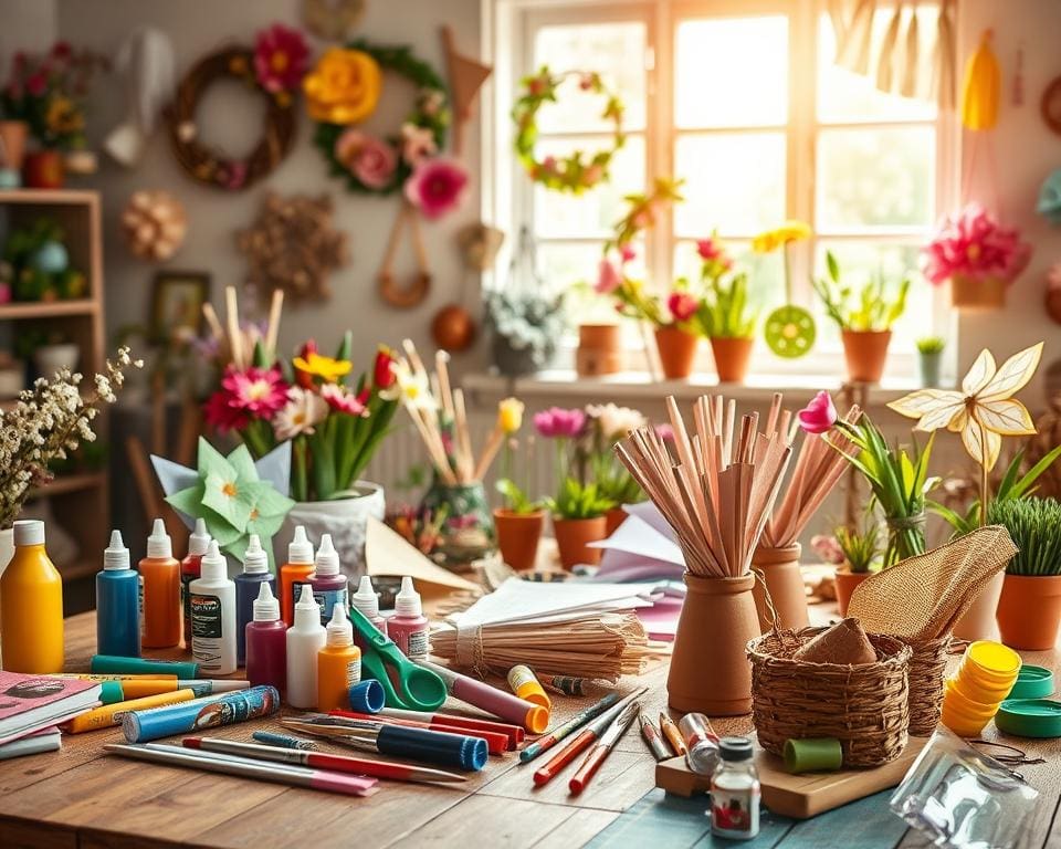 Was sind kreative Bastelideen für den Frühling?